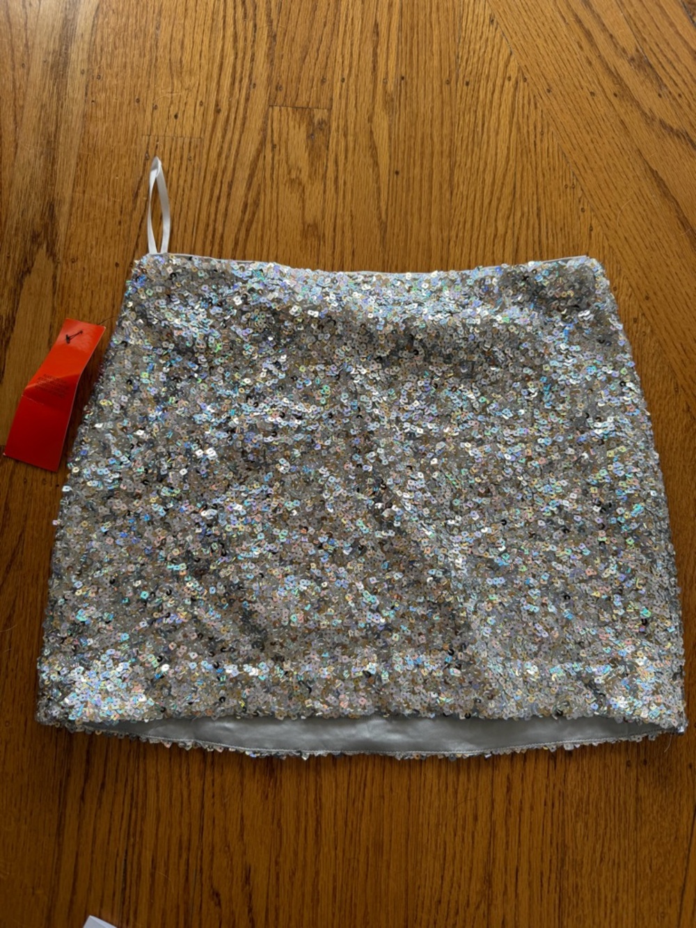 Simon Miller Dizzy Sequin Mini Skirt Silver Size 2 - Picture 3 of 3